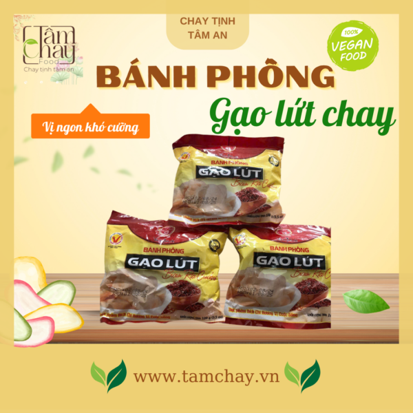 Bánh phồng gạo lứt chay 80g